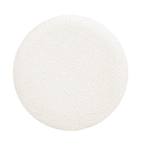 Nebula - Round Upholstered Ottoman - White