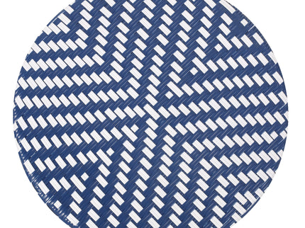 French Bistro Table Outdoor Elegance - White / Blue