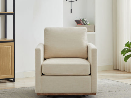 Square Upholstered Swivel Accent Chair