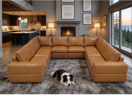 Modern Sectional Sofa With Large Square Arms