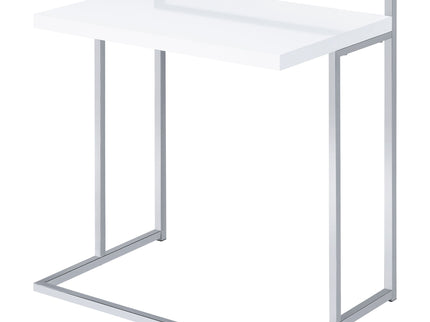 Rectangular Top Snack Table - White