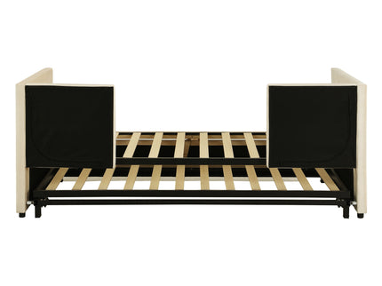 Twin Size Upholstered Daybed With Pop Up Trundle
