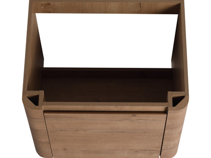 Wall Mounted Bathroom Vanity With Sink And Storage Shelves, Soft Close Doors