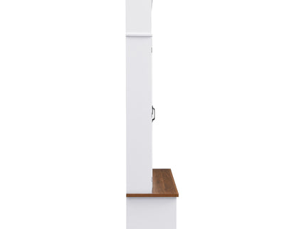 Entryway Hall Tree With Bench, 3 Top Cubbies & Bottom Storage Space