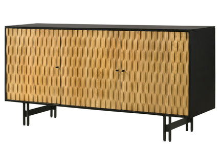 Madrid - 3 Door Accent Cabinet Doors - Natural / Black