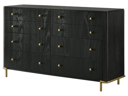 Anser - 8 Drawer Dresser - Black