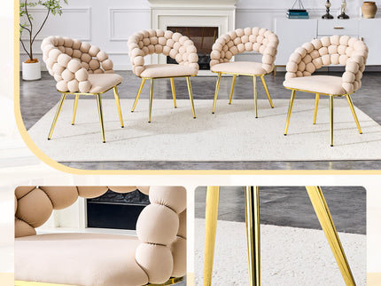 Puffy Bubble, Ball Chain Chairs For Dining Room (Set of 2)