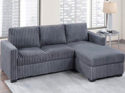 2 Piece Sectional Sofa With Right Arm Chaise And Left Arm Sofa - Dark Gray