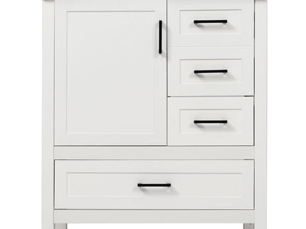 Modern Bathroom Vanity With Ceramic Sink, Solid Frame And Storage Solutions