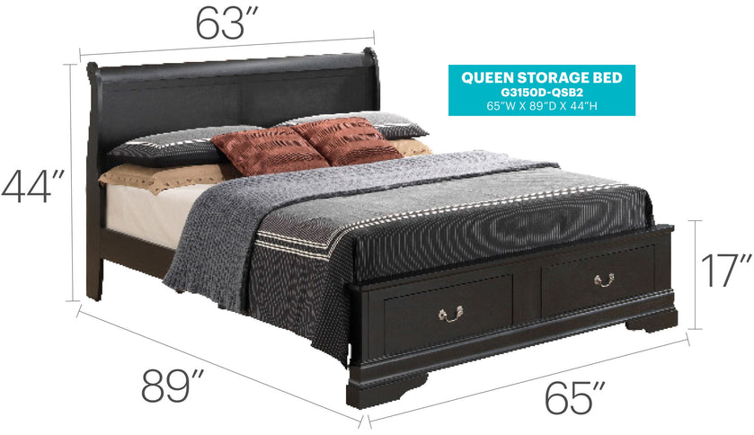 Upholstered Panel Sleigh Bed Design