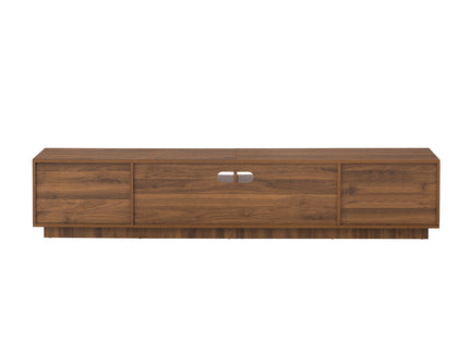 TV Stand, Entertainment Center With Deep Drawers, Cable Management & Soft Closing Hinges