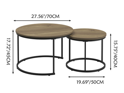 Round Nesting Coffee Table (Set of 2)