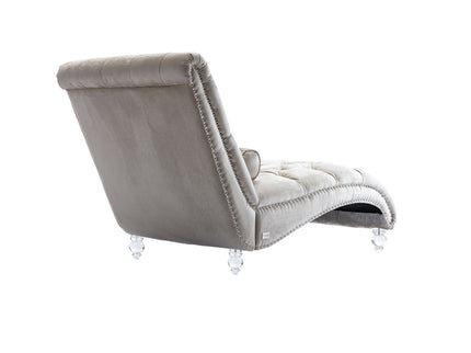Chaise Lounge Indoor, Button Tufted Upholstered Chaise Lounge Chair With Pillow