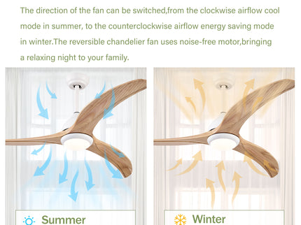 Indoor Outdoor Ceiling Fan With Light With Remote Control, Noiseless Reversible Motor, 6 Speed, 3 Color