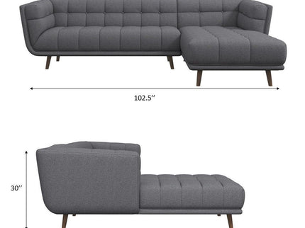 Addison - L Shape Sectional Sofa Tufted