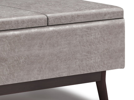 Owen - Tray Top Small Coffee Table Upholstered Storage Ottoman
