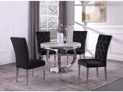 Modern Upholstered Tufted Dining Chair (Set of 2)