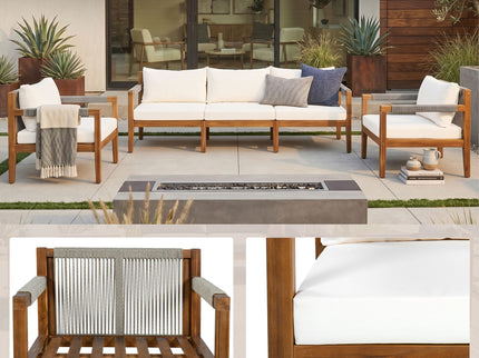 3 Piece Outdoor Sectional Sofa Set