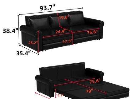 Chesterfield Sofa & Pull Out Bed