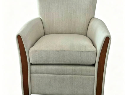 Swivel Accent 360° Rotating Armchair With Turntable Base For Living Room - Cream Beige