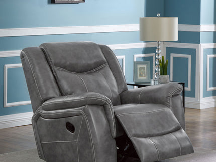 Encino - Upholstered Padded Arm Glider Recliner - Gray