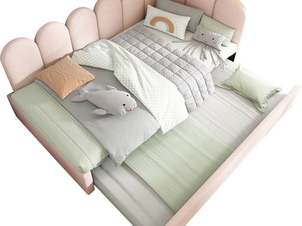 Upholstered Daybed With Metal Slatted Base