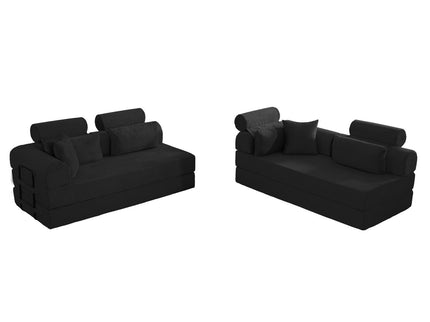 Modern L-Shape Modular Sectional Sofa, Compressed Design