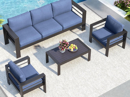 Outdoor Patio Set, All-Weather, Thick Cushions