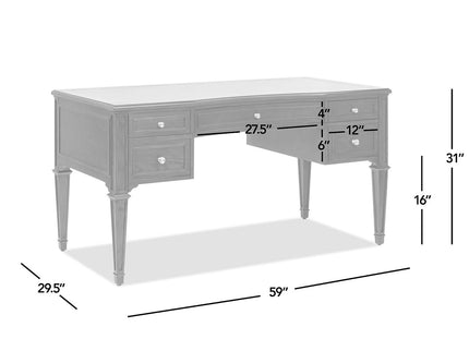 Dauphin - 5 Drawer Executive Desk