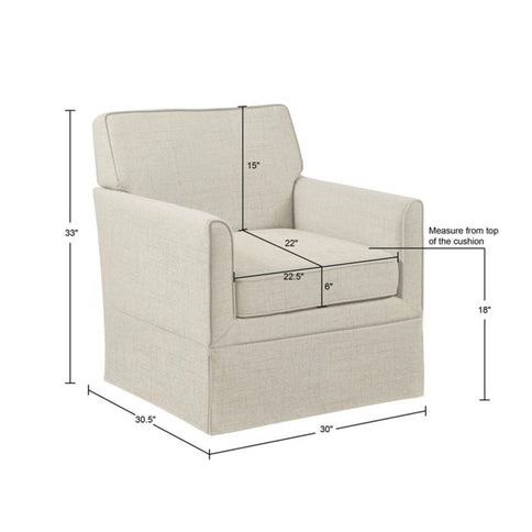 Timeless - Accent Armchair With Classic Track Arm Silhouette And Skirted Base