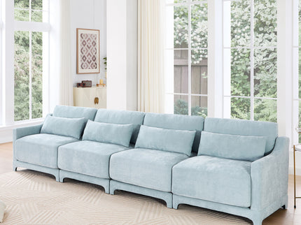 Elegant Sofa With Ergonomic Design And Lumbar Pillows