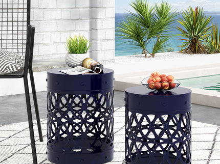 Delight - Powder Coated Iron End Table (Set of 2)
