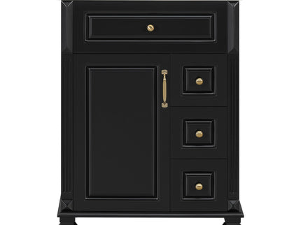 Freestanding Bathroom Vanity With Sink, 3 Drawers & Flip-Out Drawer