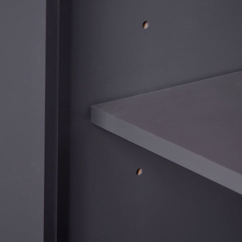 Bathroom Vanity With Ceramic Sink Combo, Modern Freestanding Storage Cabinet With Silver Handles