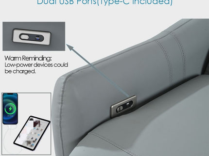 Wall Hugger Power Recliner Chair With USB Port (Type-C)