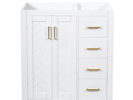 Retro Style Bathroom Vanity With 3 Drawers & Soft-Closing Doors