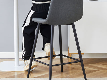 Modern Bar Chair Rounded Backrest (Set of 2)