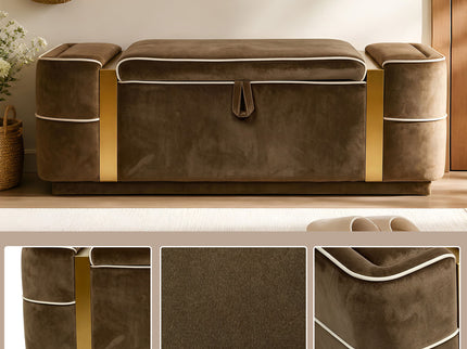 Storage Bench Upholstered Ottoman Bed End Bench With Lift Top Storage