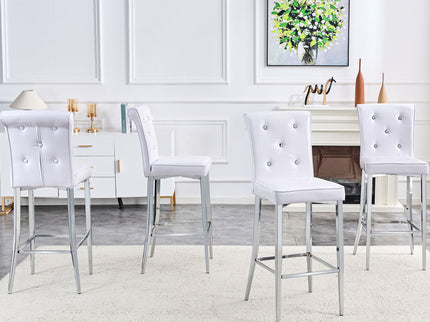 Bar Chairs & Crystal Clasp Design (Set of 2)