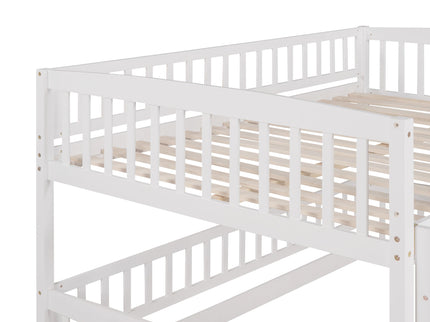Low Bunk Bed With Slide, Fence And Ladder