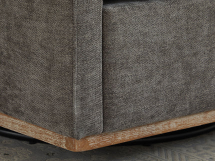 Modern Square Upholstered Swivel Accent Chair With Metal Base