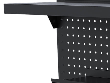 Clamp On Desk Pegboard With Single Monitor Stand