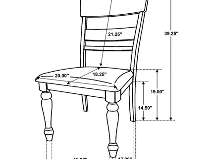 Windsor - 6 Piece Rectangular Dining Set - Brown