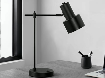 Lighting, Table Lamp, USB Port Included, Modern - Black
