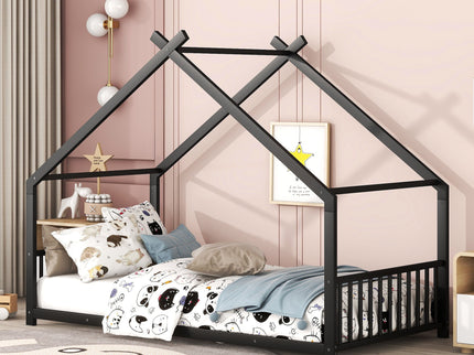Metal House Bed
