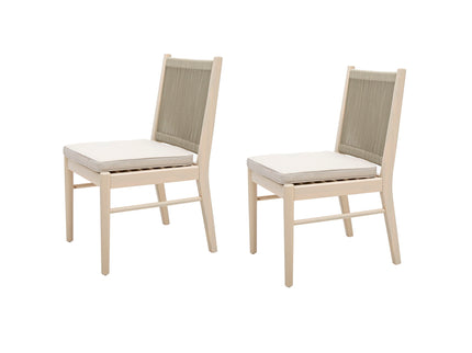 Cordoba - Dining Chair (Set of 2) Comfortable Armless Chairs - Beige