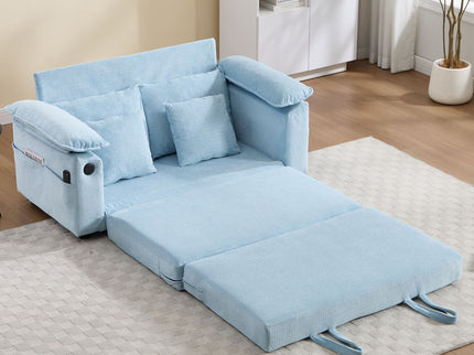 Upholstered Futon Convertible Floor Sofa Bed
