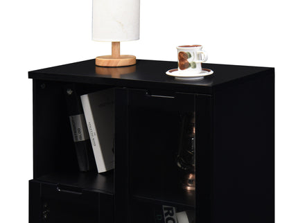 Modern Cabinet With Glass Doors And Drawer