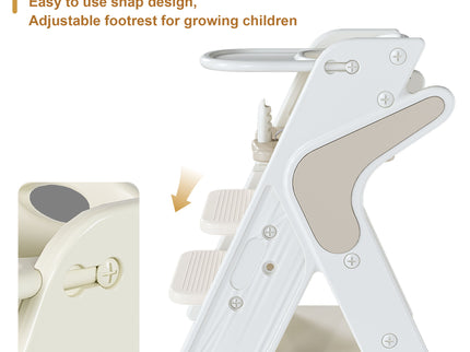 Multifunctional Growing Up Dining Chair With Adjustable Height And 5 Point Seat Belts