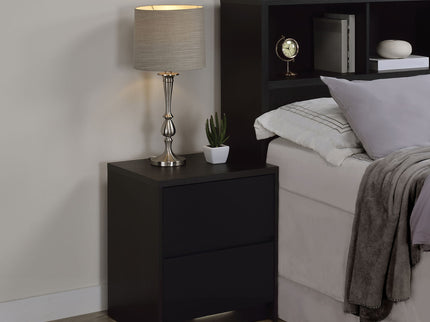 Geary - 2 Drawer Nightstand With LED Lights And USB Charging Ports